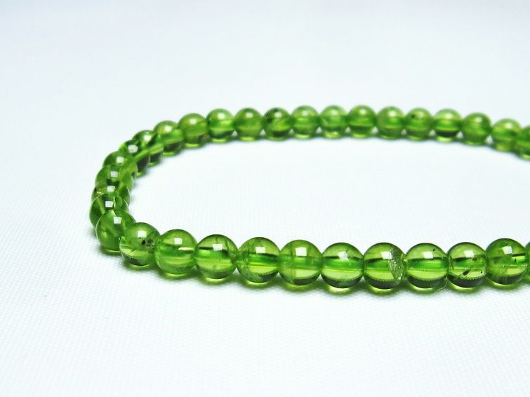 ڥɥå ֥쥹å 5mm ʪ 8  Peridot Bracelet  [M 1/10] 111-21895