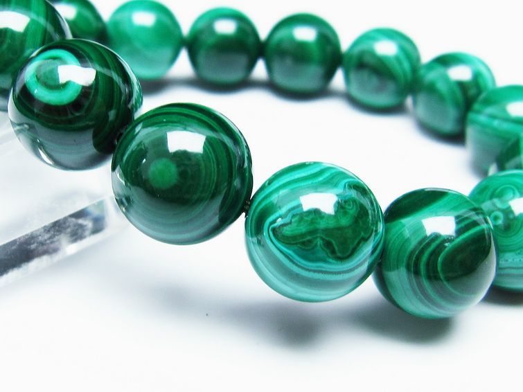 ޥ饫 ֥쥹å 14mm ŷ malachite ʪ  111-29380