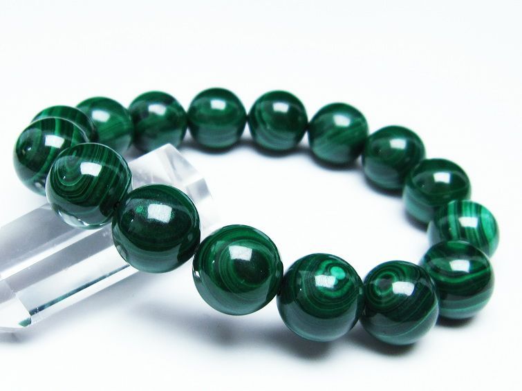 ޥ饫 ֥쥹å 14mm ŷ malachite ʪ  111-29382