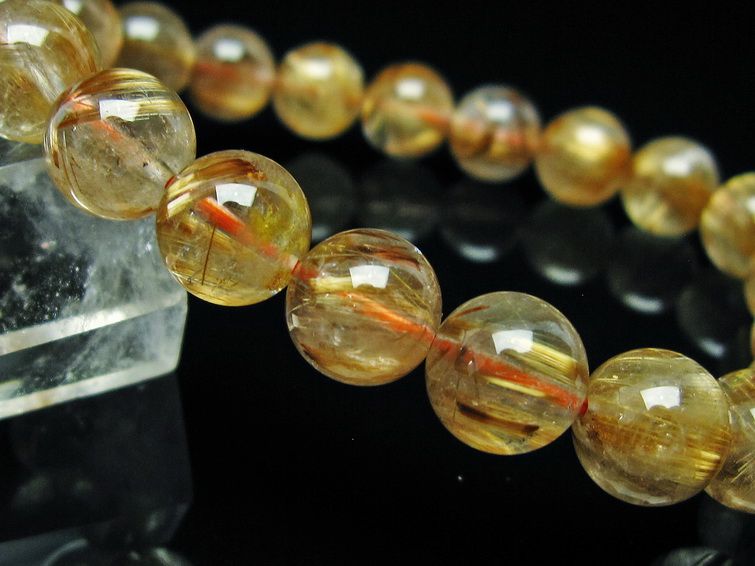  륯 ֥쥹å 9mm  ɥ Rutilated Quartz  ǥ ʪ  111-33137