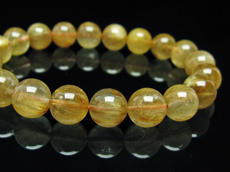  륯 ֥쥹å 9mm  ɥ Rutilated Quartz  ǥ ʪ  111-33140