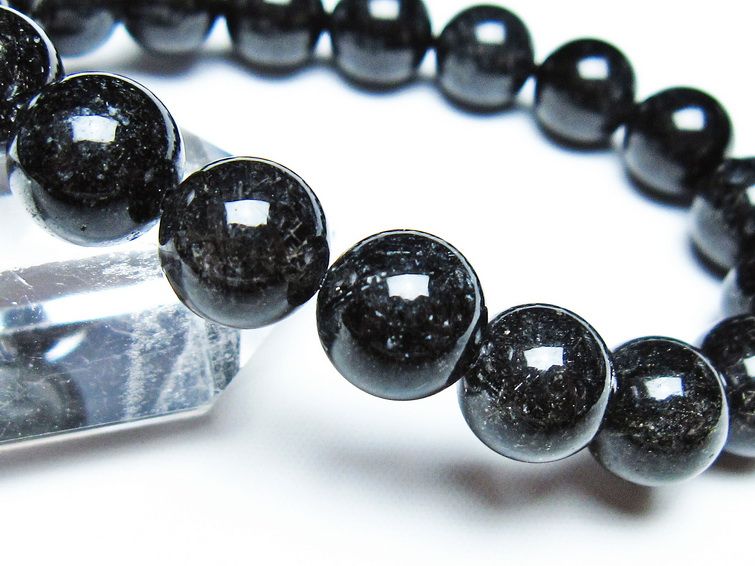 ブラックルチルクォーツ ブレスレット 11mm ブラックトルマリン トル