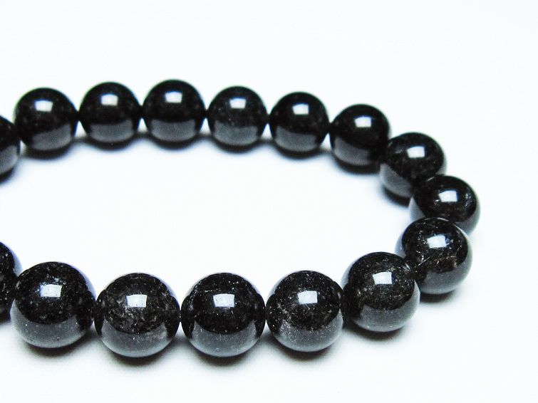 ブラックルチルクォーツ ブレスレット 11mm ブラックトルマリン トル