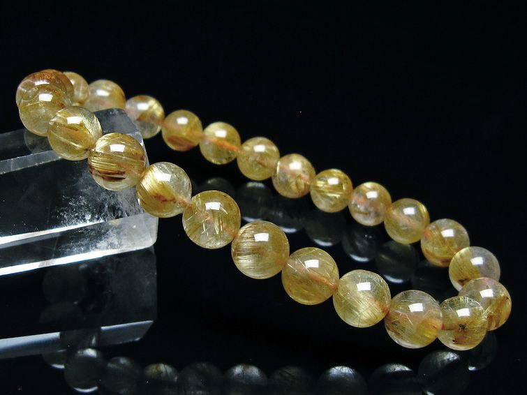 タイチンルチルクォーツ ブレスレット 7mm ルチルクォーツ ブレス 一点