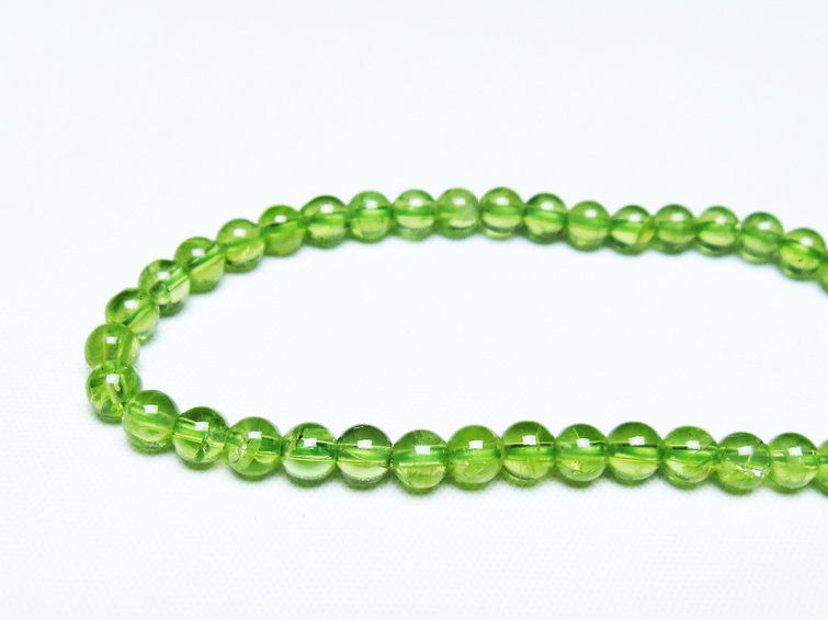 ペリドット ブレスレット 5mm ペリドット ブレスレット 5mm 一点物 メール便送料無料 111-45042