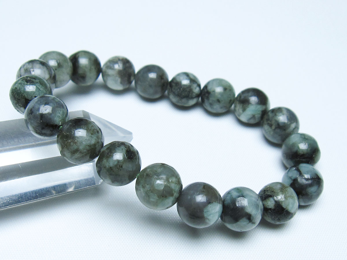 天然石 エメラルド 9.5-11mm ブレスレット eme10003t(エメラルド