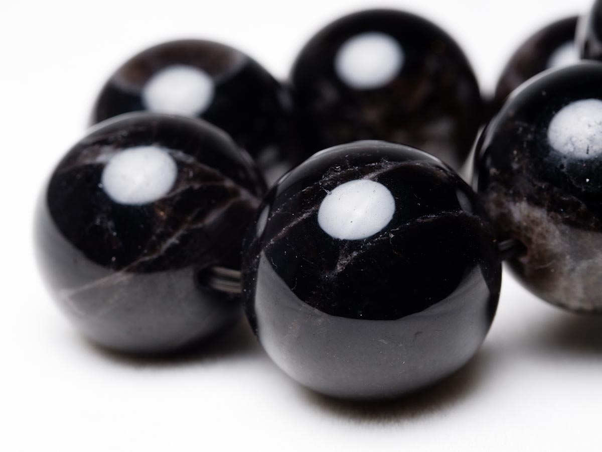 モリオン 黒水晶 ブレスレット 18mm 一点物 メール便可 [M便 1/10] 111