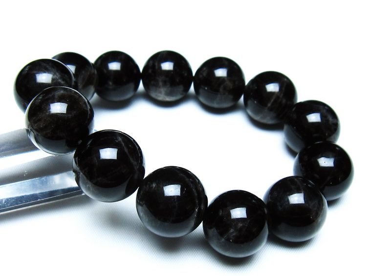 モリオン 黒水晶 ブレスレット 18mm 一点物 メール便可 [M便 1/10] 111