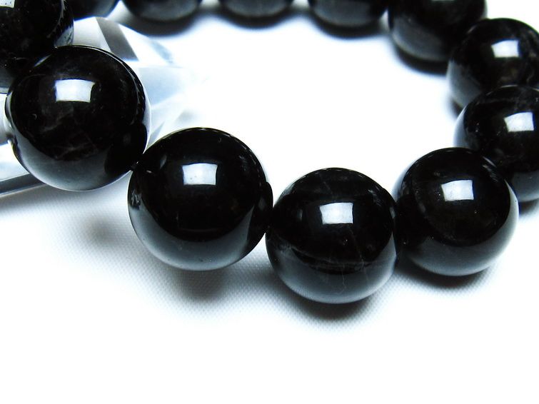 モリオン 黒水晶 ブレスレット 18mm 一点物 メール便送料無料 111