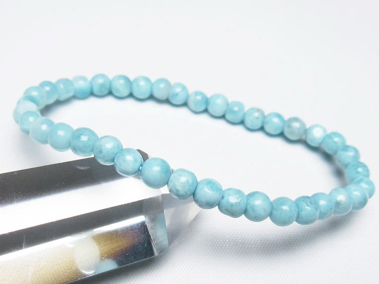 ラリマー ブレスレット 5mm 一点物 メール便可 [M便 1/10] 111-47958の