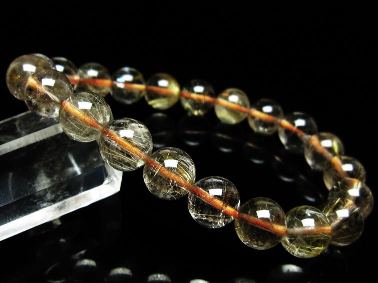 タイチンルチルクォーツ　ブレスレット　9mm 17cm タイチンルチルクオーツブレスレット 9mm玉 17cm タイチンルチル 17cm