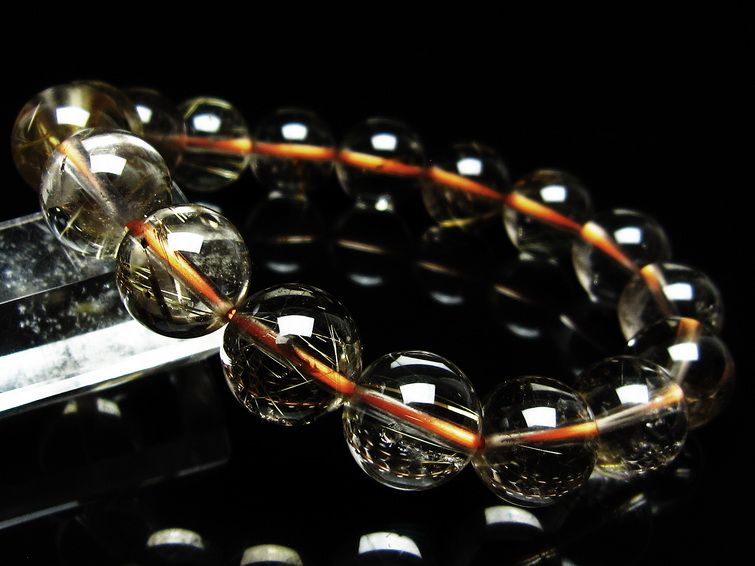 タイチンルチル　ブレスレット 12mm 2個セット ルチルクォーツ ブレスレット 12mm タイチンルチルクォーツ