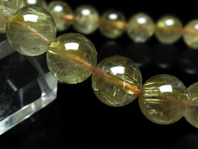 ルチルクォーツ ブレスレット 10mm タイチンルチルクォーツ