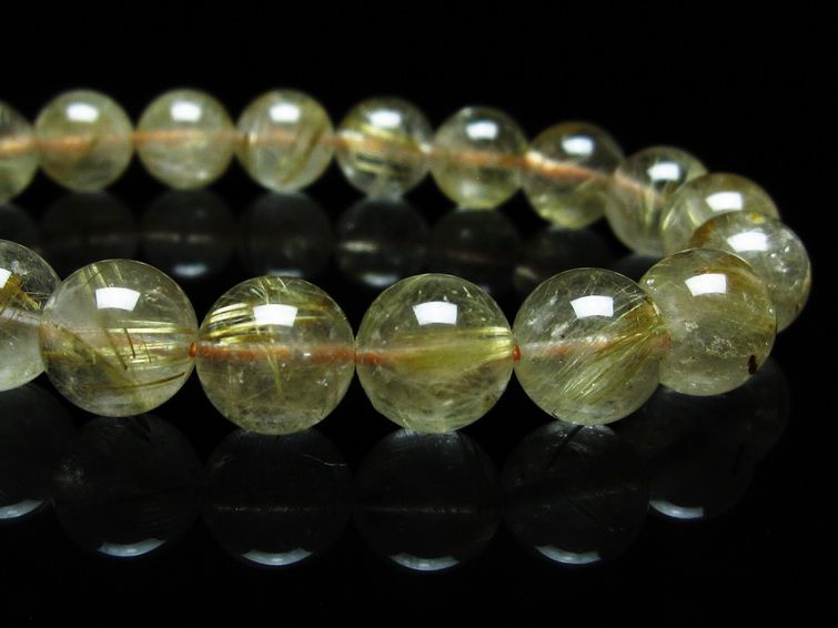 ルチルクォーツ ブレスレット 10mm タイチンルチルクォーツ