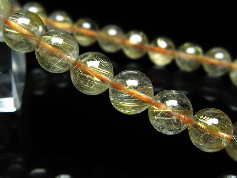 ルチルクォーツ ブレスレット 7mm タイチンルチルクォーツ