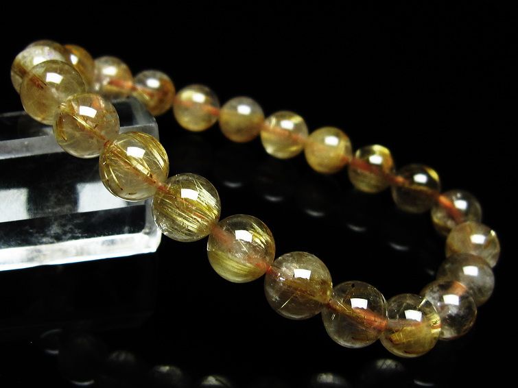 ルチルクォーツ ブレスレット 8mm タイチンルチルクォーツ