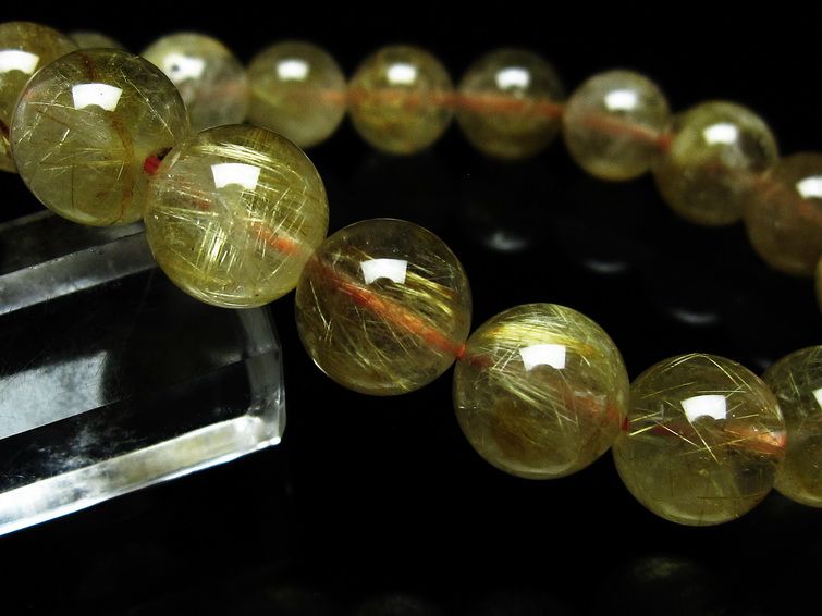 ルチルクォーツ ブレスレット 11mm タイチンルチルクォーツ
