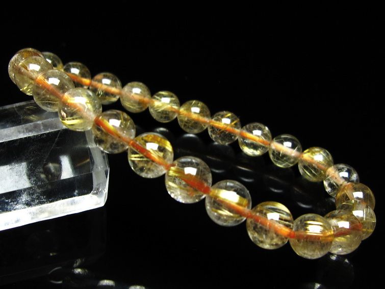 ルチルクォーツ ブレスレット 7mm タイチンルチルクォーツ