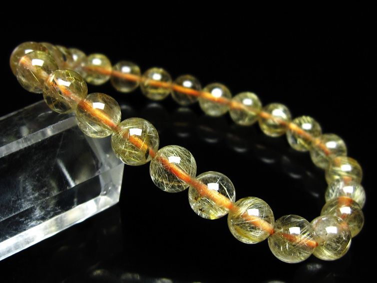 ルチルクォーツ ブレスレット 7mm タイチンルチルクォーツ