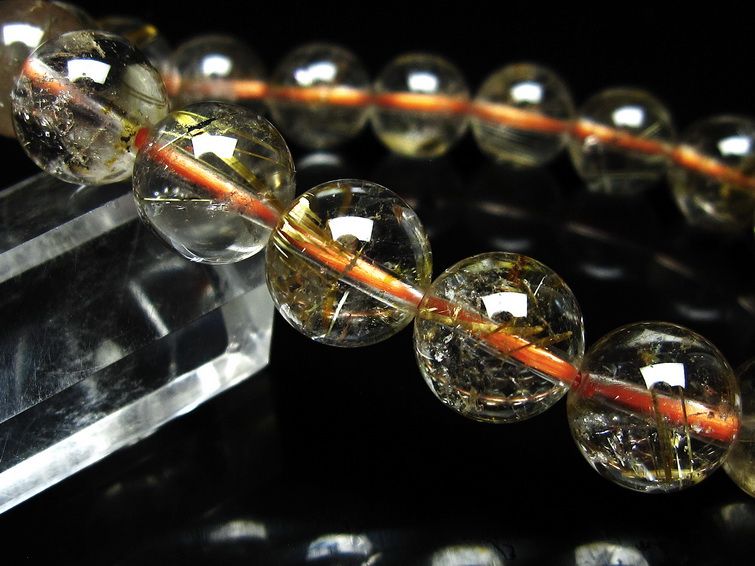 ルチルクォーツ ブレスレット 11mm タイチンルチル メール便可 [M便 1