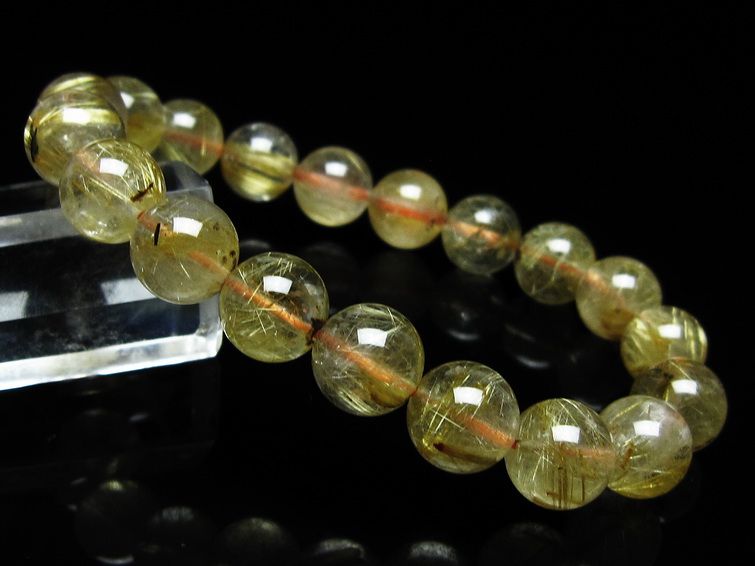 ルチルクォーツ ブレスレット 10mm タイチンルチル ブレスレット