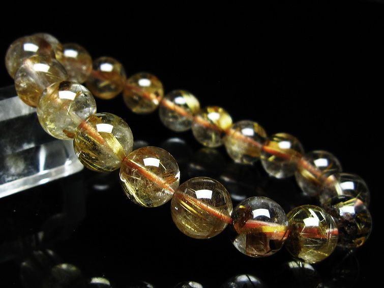 ルチルクォーツ 10mm ルチルクォーツ ブレスレット 10mm タイチンルチル メール便可 [M便 1