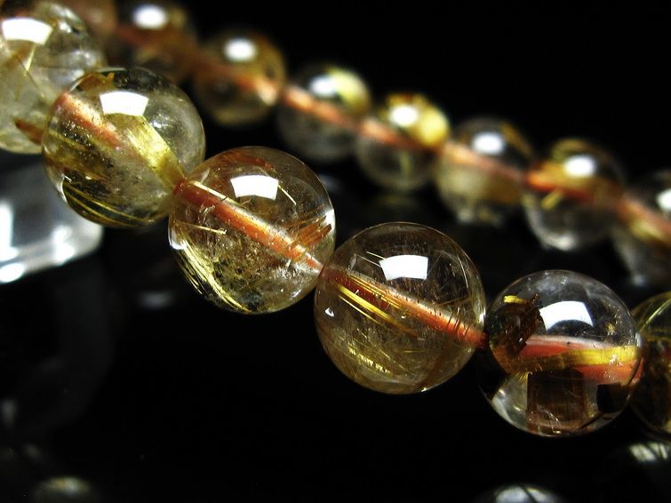 ルチルクォーツ ブレスレット 10mm タイチンルチル ブレスレット
