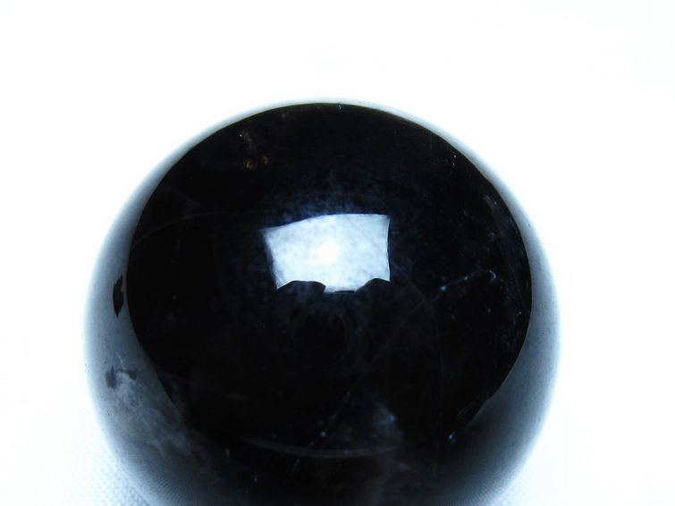 黒水晶 モリオン 丸玉 36mm スフィア 置物 原石 141-7429 : 天然石