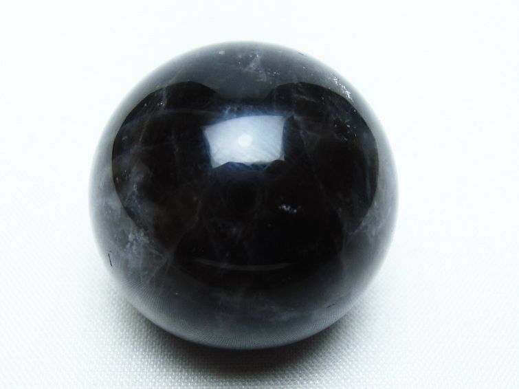 モリオン 丸玉 33mm 黒水晶 スフィア 置物 一点物 141-8016 : 天然石
