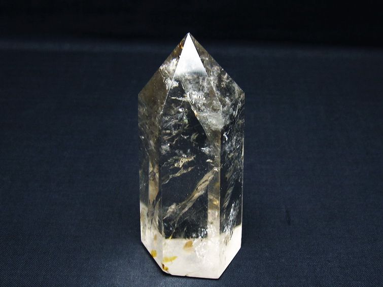 スモーキークォーツ 六角柱 煙水晶 ポイント 置物 一点物 142-10021の