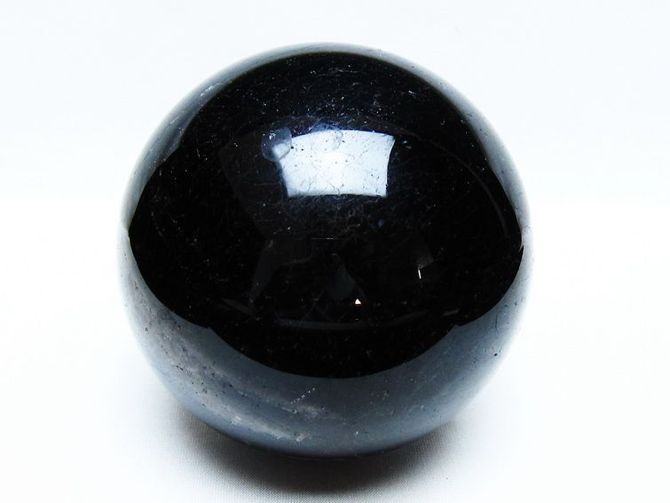 1.7Kg モリオン 丸玉 110mm 黒水晶 スフィア 一点物 送料無料 151-8593