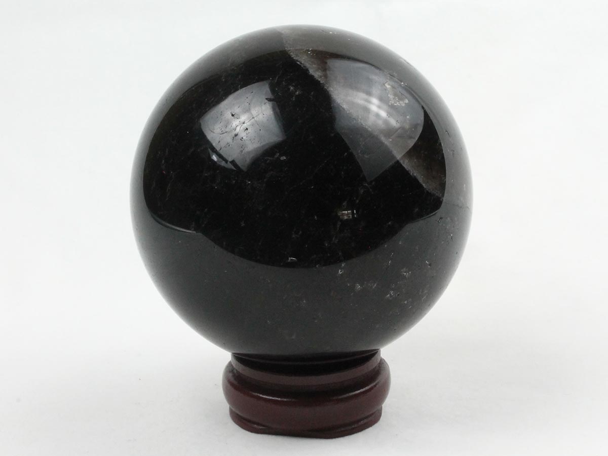 モリオン 1.7Kg スフィア 110mm 黒水晶 丸玉 球体 morion 置物 原石 訳