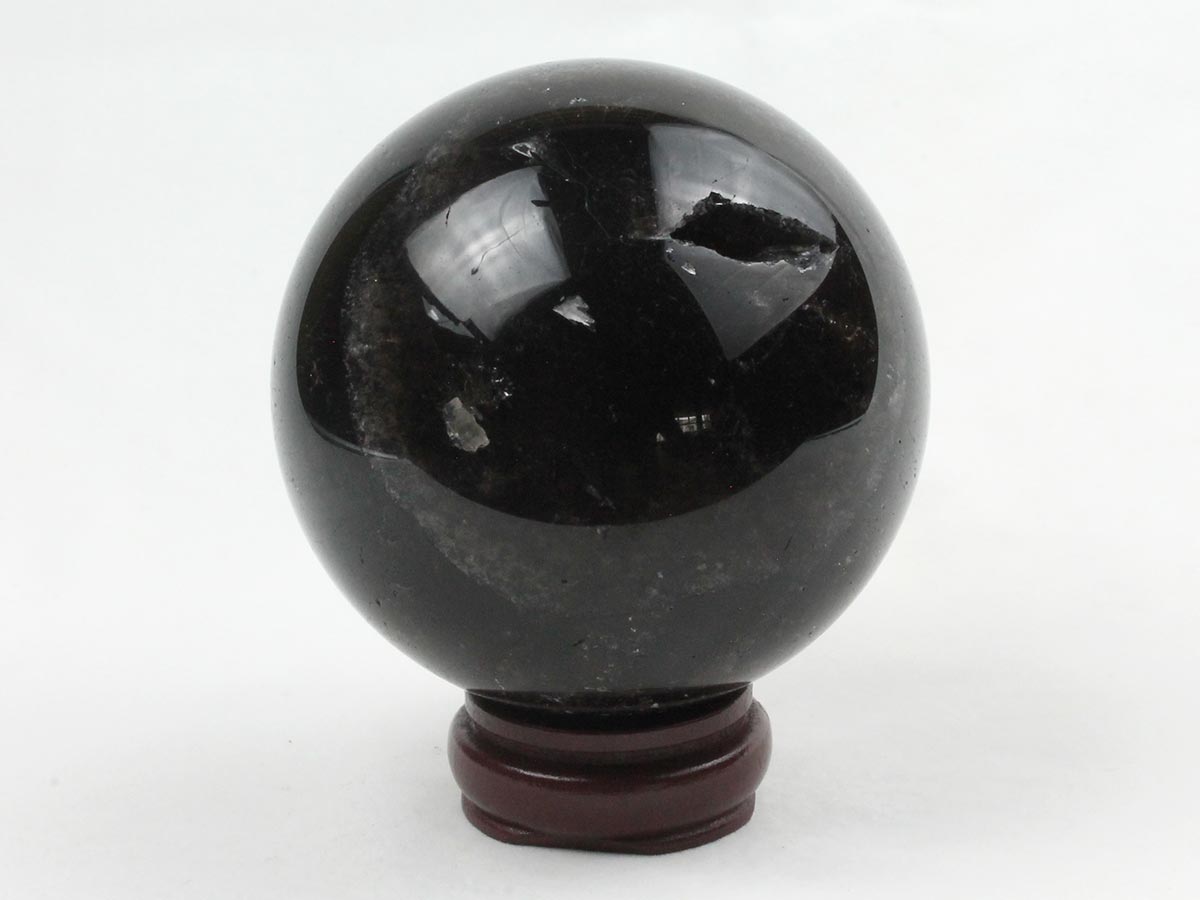 モリオン 1.7Kg スフィア 110mm 黒水晶 丸玉 球体 morion 置物 原石 訳