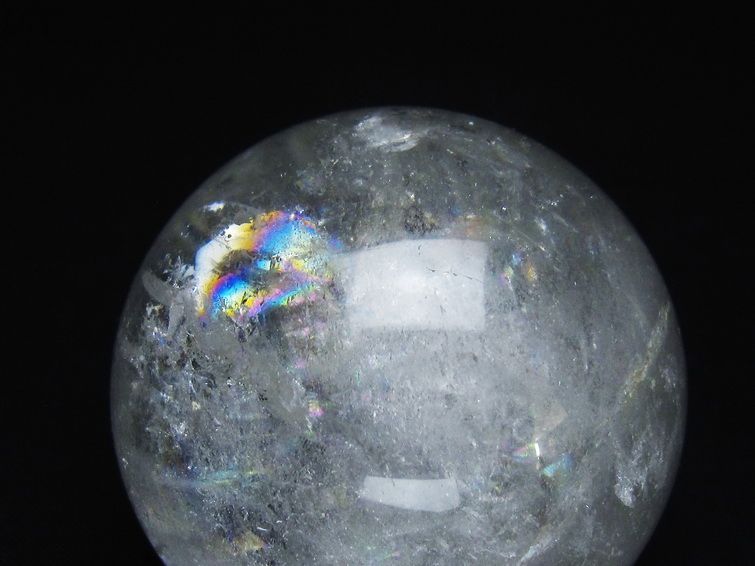 水晶スフィア75mm×虹入り Select by Amulet〜天然石〜 水晶スフィア75mm×虹入り Select by Amulet〜天然石〜