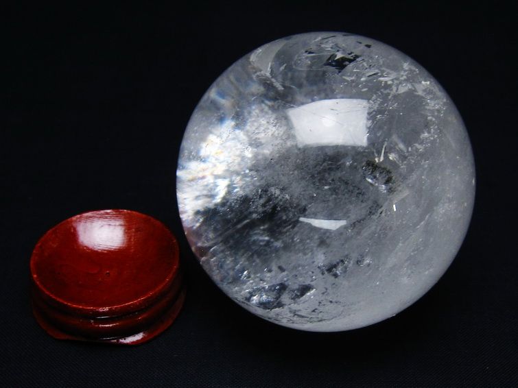 水晶 丸玉 62mm スフィア 置物 水晶玉 一点物 151-8935 : 天然石