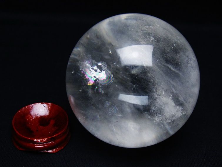 水晶 丸玉 75mm スフィア 置物 水晶玉 一点物 送料無料 151-8989の説明