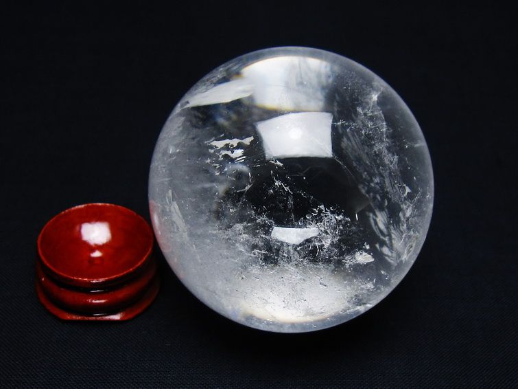水晶 丸玉 53mm スフィア 置物 水晶玉 一点物 送料無料 151-9026