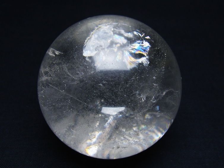 水晶 丸玉 64mm スフィア 置物 水晶玉 一点物 送料無料 151-9065