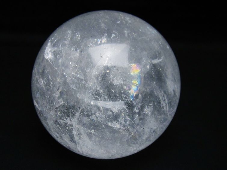 水晶 丸玉 87mm スフィア 置物 水晶玉 一点物 送料無料 151-9097