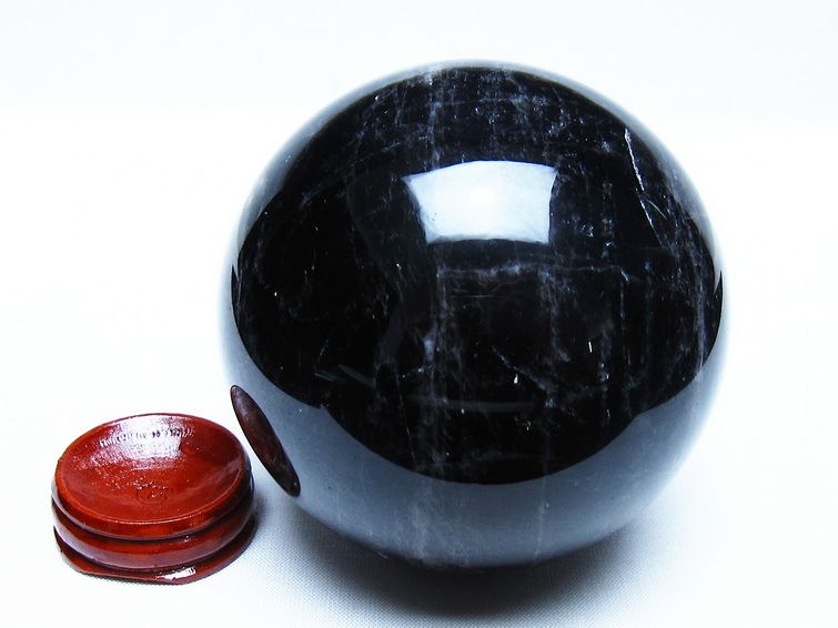 モリオン 黒水晶 丸玉 82mm スフィア 一点物 151-9282 : 天然石