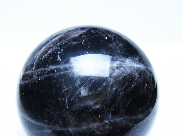 モリオン 黒水晶 丸玉 84mm スフィア 一点物 151-9284 : 天然石