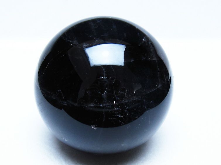 モリオン 黒水晶 丸玉 85mm スフィア 一点物 151-9358 : 天然石