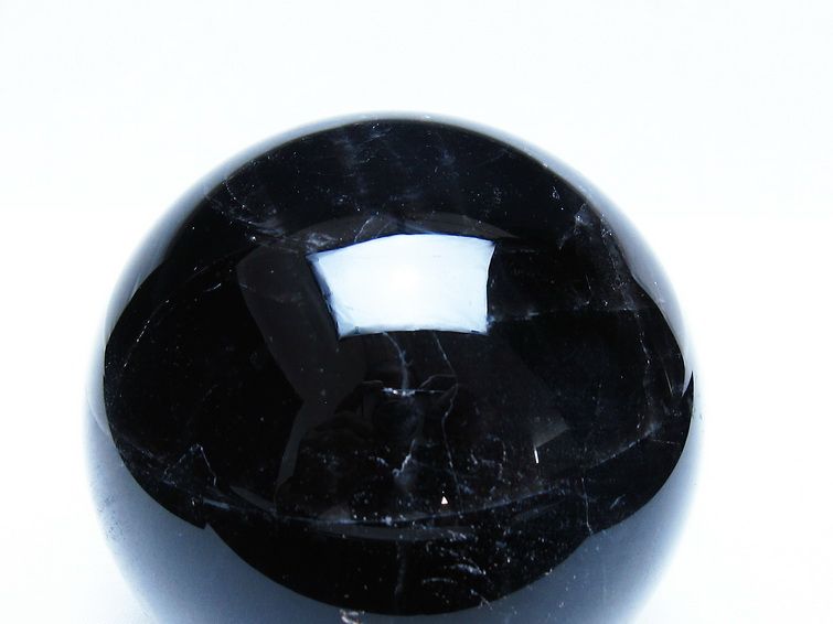 モリオン 黒水晶 丸玉 85mm スフィア 一点物 151-9358 : 天然石