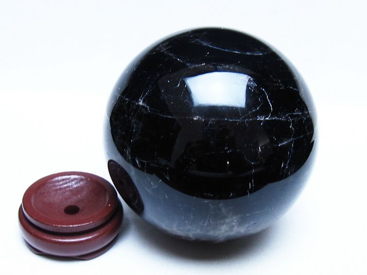 1.8Kg モリオン 黒水晶 丸玉 113mm スフィア 一点物 151-9405 : 天然石
