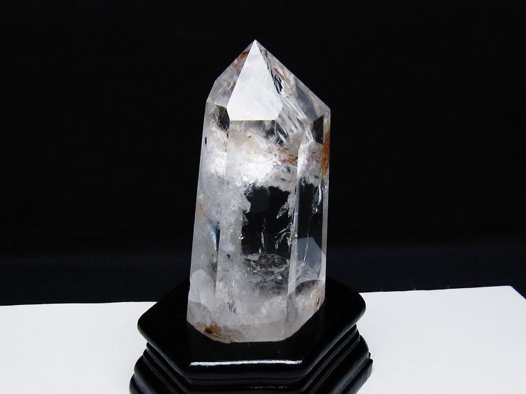 水晶 六角柱 ポイント 台座付属 一点物 送料無料 152-3801 : 天然石