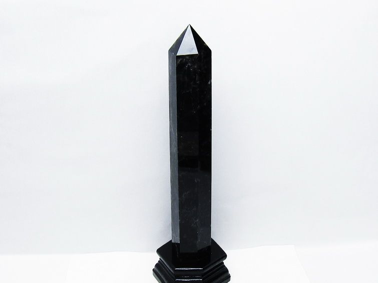 黒水晶　天然石　六角　縁起物置物Ｈ12㎝W 8㎝厚4㎝ 重さ72.3gm 置物 黒水晶（モリオン）置物」の商品一覧ページ 彫刻・オブジェ
