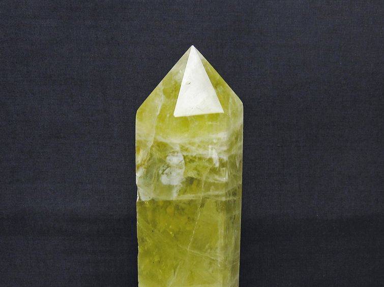 シトリン 六角柱 シトリンクォーツ ポイント 台座付属 一点物 152-4116