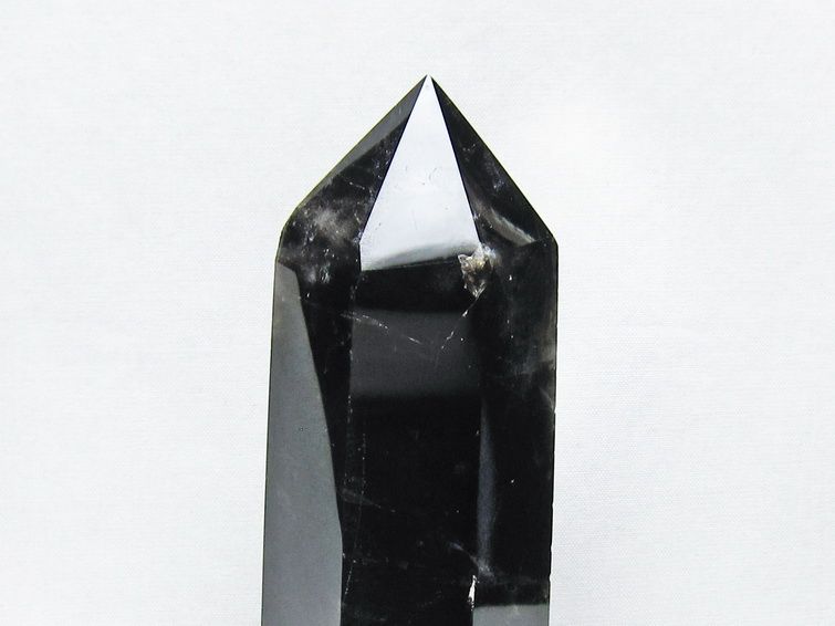 黒水晶 ポイント モリオン 六角柱 置物 一点物 152-4366 : 天然石