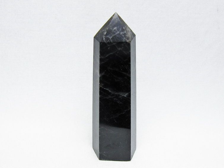 モリオン ポイント 黒水晶 六角柱 置物 一点物 152-4404 : 天然石