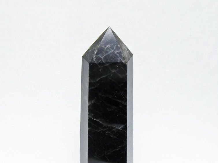 黒水晶 六角柱 ［モリオン］ モリオン ポイント 黒水晶 六角柱 置物 一点物 152-4404 : 天然石